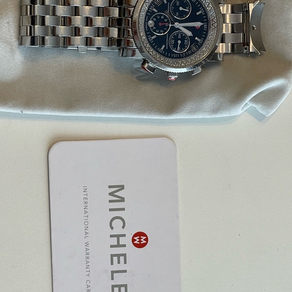 Michele Real Diamond UNISEX Sportsail Watch Black Face - Picture 10 of 10